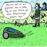 Humor: Wenn der Mähroboter an die Altersvorsorge denkt