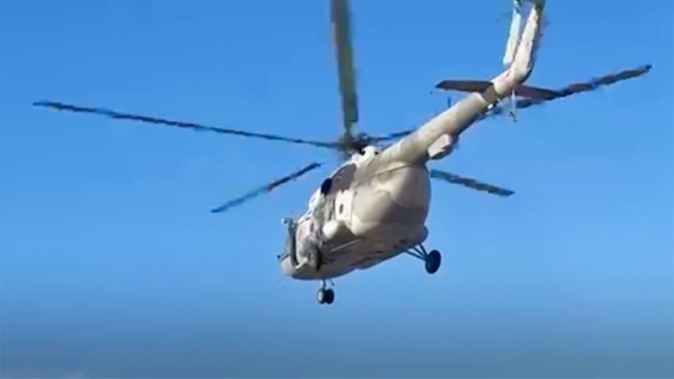 Marine-Hubschrauber nach Notlandung