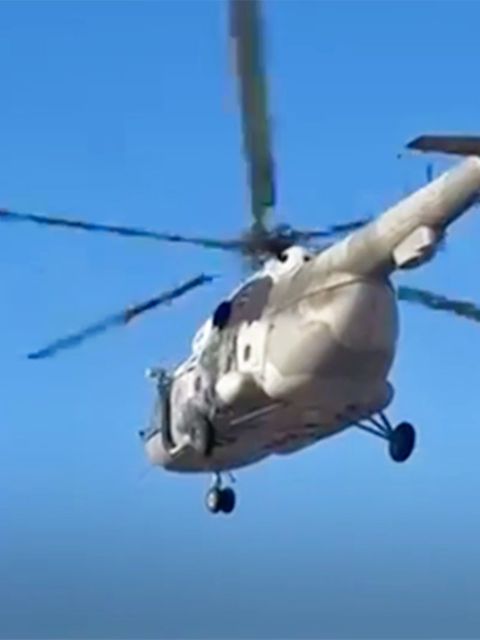 Marine-Hubschrauber nach Notlandung