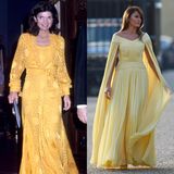 Melanie Trump im einem gelben Abendkleid wie einst Jackie Kennedy