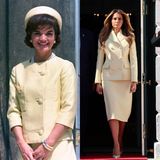 Melania Trump im gelben Kostüm wie einst Jackie Kennedy