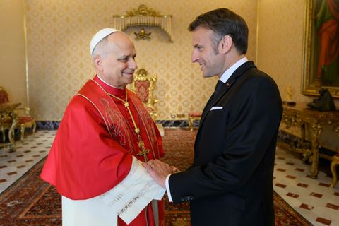 Papst Leo XIV. und Emmanuel Macron