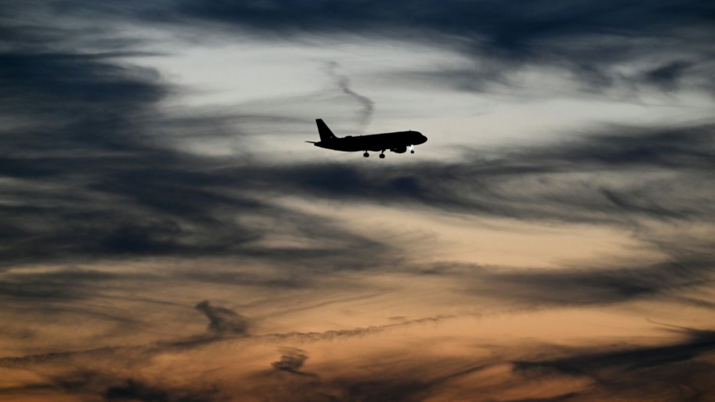 Flugzeug im Landeanflug