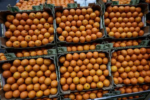 Ebenfalls orange: Orangen