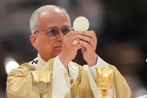 Papst Leo XIV. ist seit bald einem Jahr im Amt. Foto: Andrew Medichini/AP/dpa