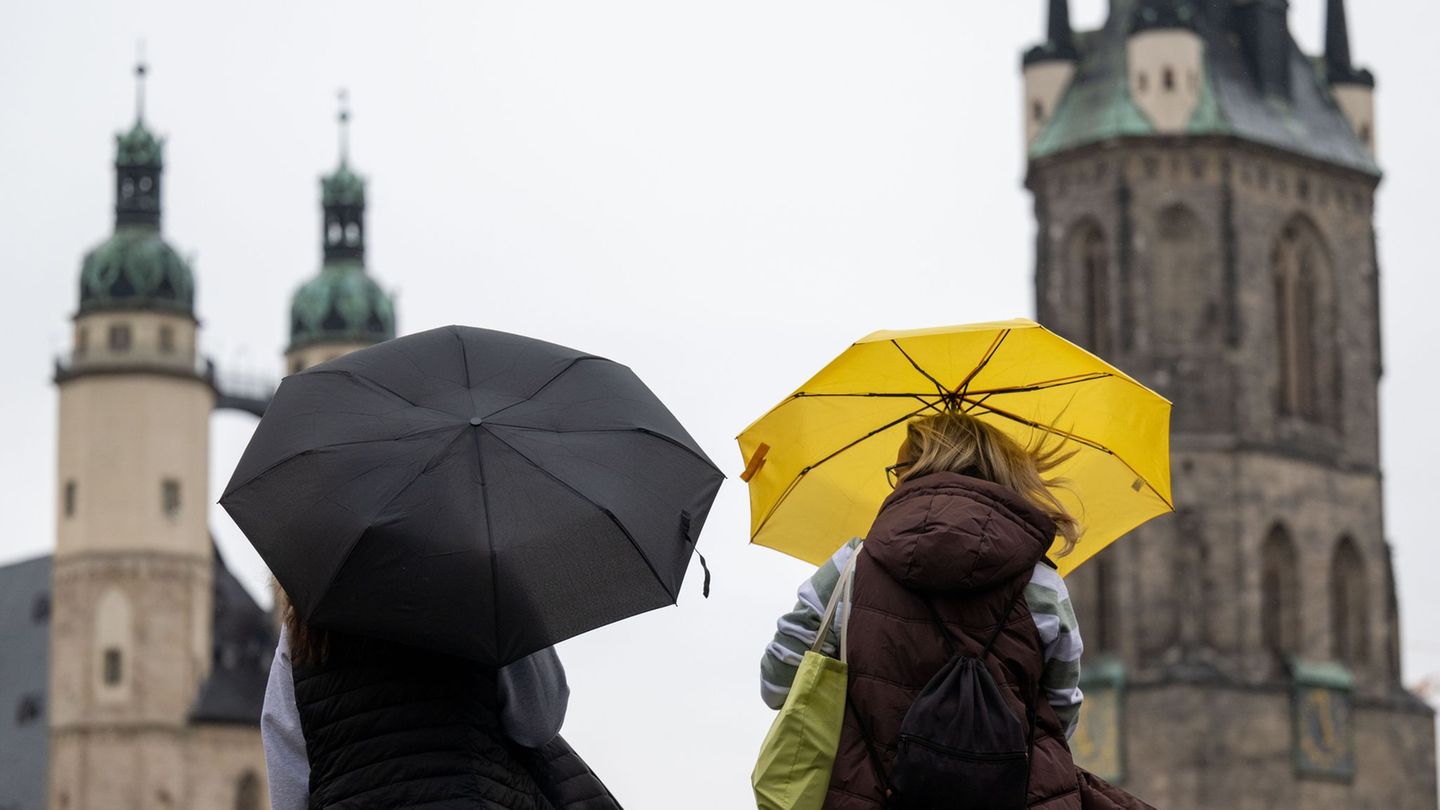 Am Vormittag ist es Zeit für Regenschirme. (Symbolbild) Foto: Hendrik Schmidt/dpa