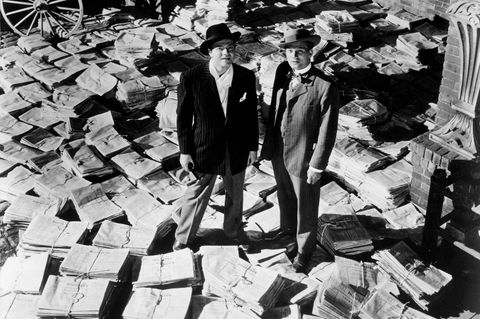 Orson Welles (links) und Joseph Cotten in einer Szene des Filmklassikers "Citizen Kane" aus dem Jahr 1941. Foto: picture allianc