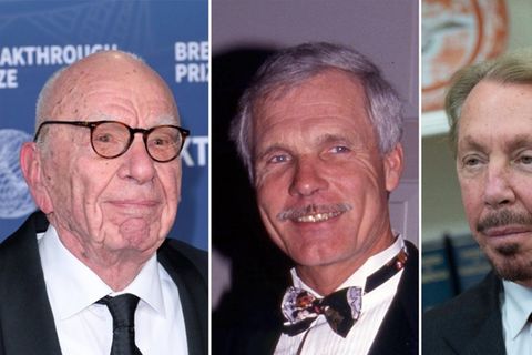 Rupert Murdoch, Ted Turner und Larry Ellison (v.l.n.r.)