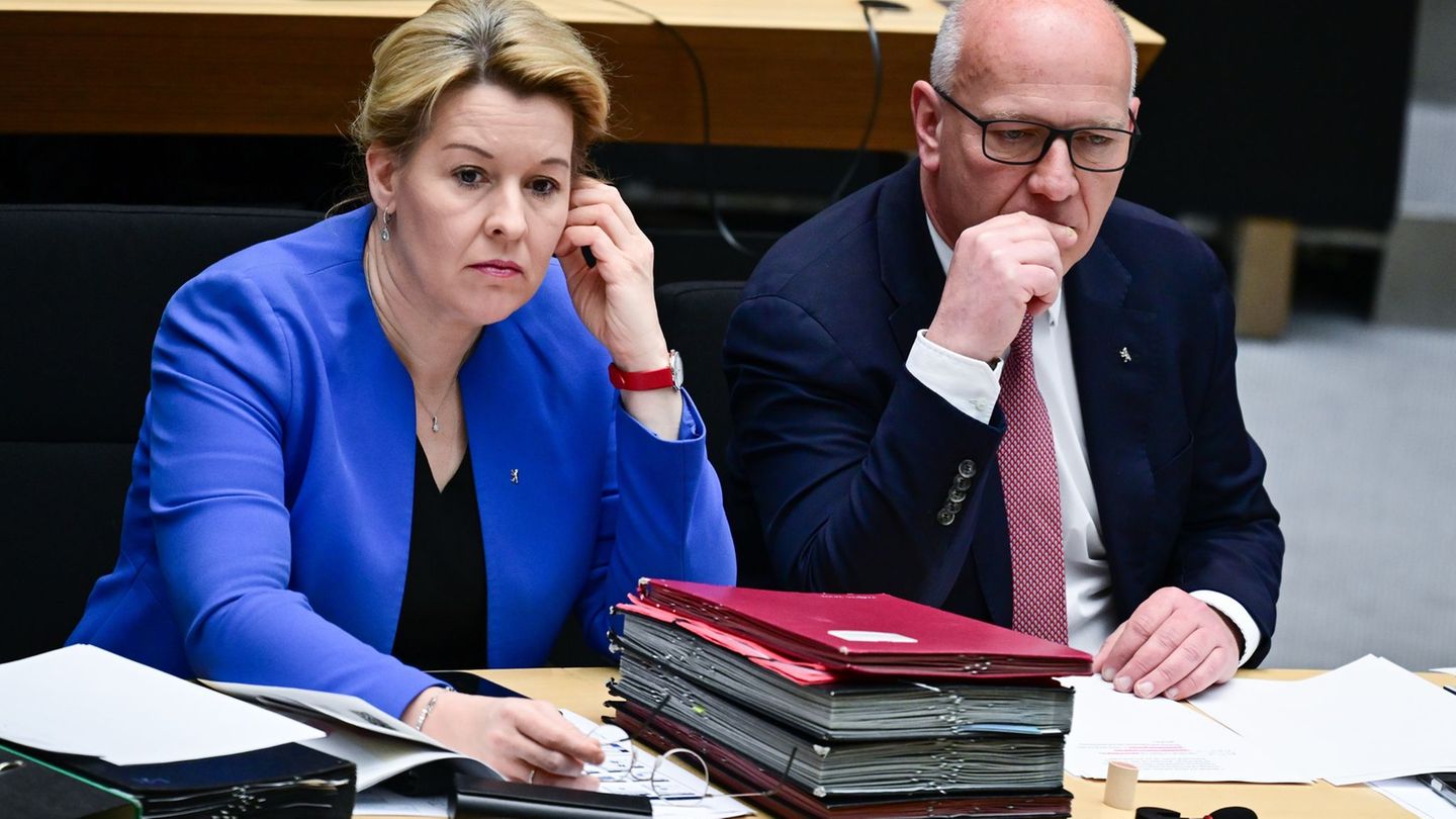 Wirtschaftssenatorin Franziska Giffey (SPD) und der Regierende Bürgermeister Kai Wegner (CDU) waren beim Thema Expo nicht immer
