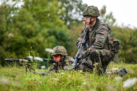 Bundeswehrsoldaten bei einer Übung