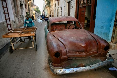 Eine Straßenszene aus Havanna