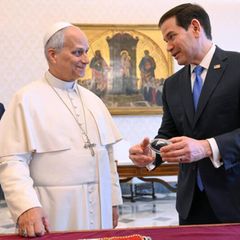 Marco Rubio und Papst Leo