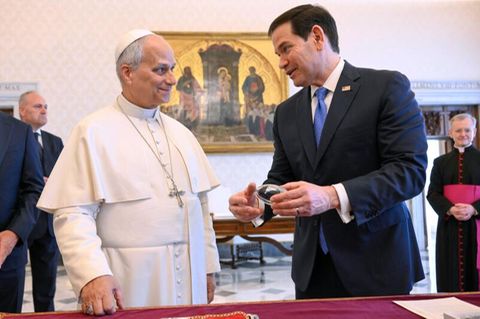 Marco Rubio und Papst Leo