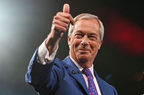 Brexit-Vorkämpfer Nigel Farage hat bei den Kommunalwahlen in Großbritannien Grund zur Freude (Archivbild)