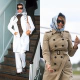 Melania Trump mit Kopftuch wie einst Jsckie Kennedy