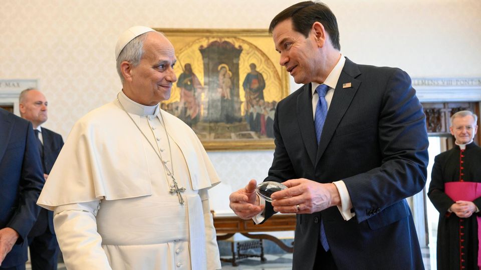 Marco Rubio und Papst Leo XIV.