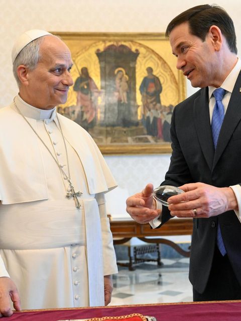Marco Rubio und Papst Leo XIV.