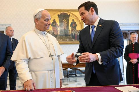 Marco Rubio und Papst Leo XIV.