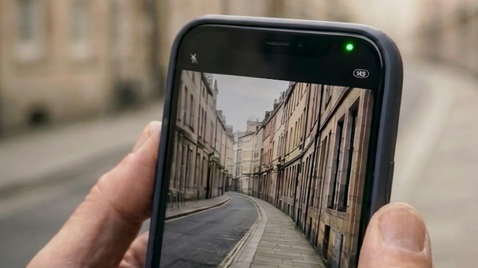 Grüner Punkt am Handy