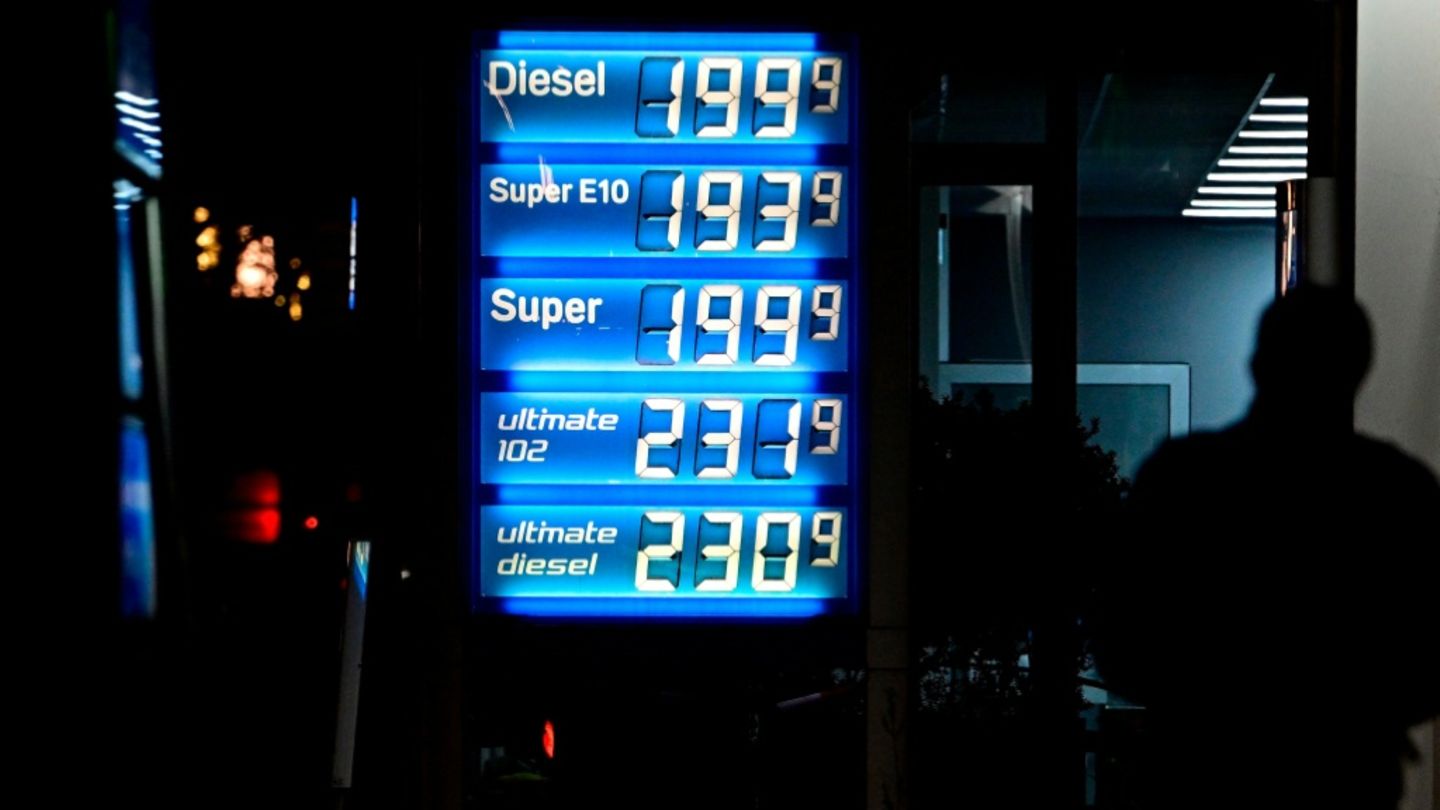 Preisanzeigen an einer Tankstelle