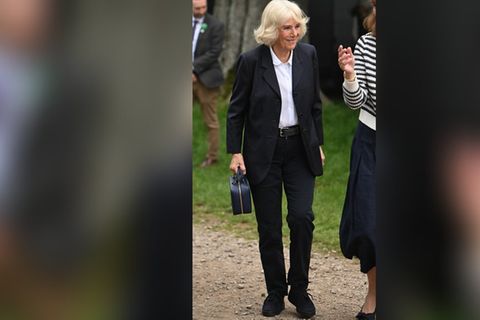 Königin Camilla im Hosenanzug bei den Badminton Horse Trials 2026.