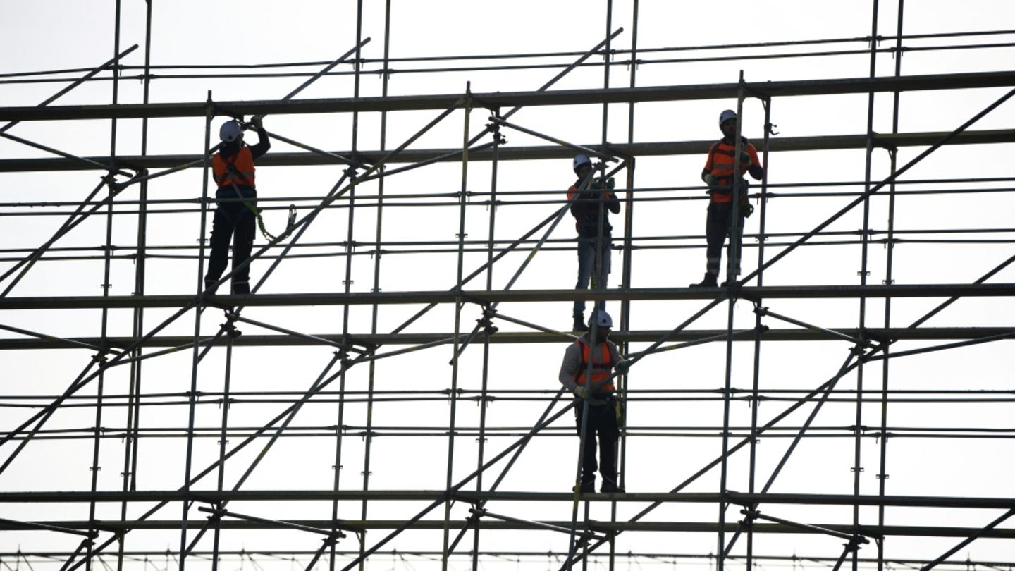 Gerüst auf Baustelle