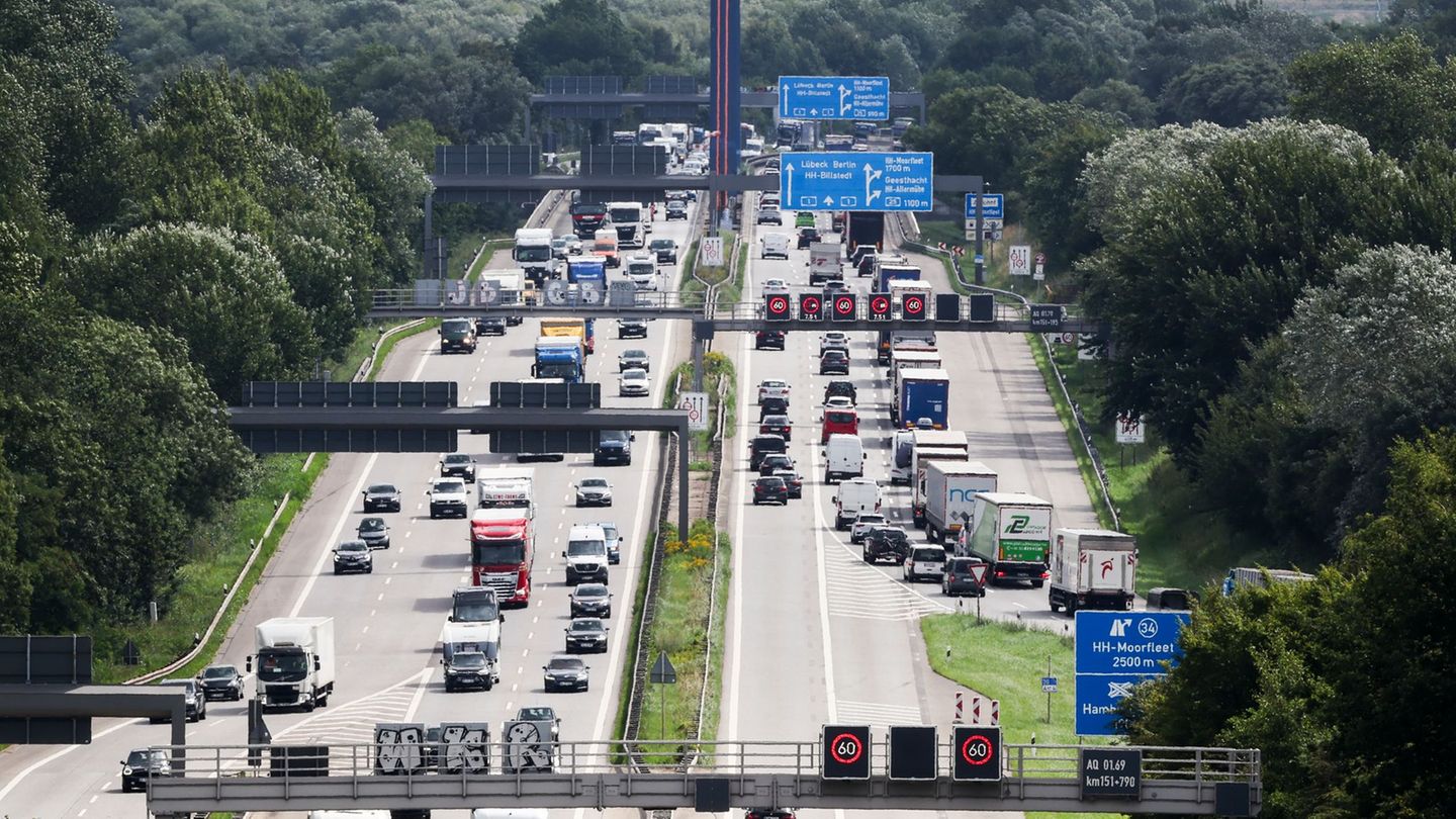 Unangekündigte Bauarbeiten auf der Norderelbbrücke haben für viel Stau in Hamburg gesorgt. (Archivbild) Foto: Christian Charisiu