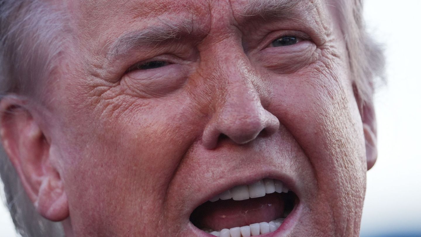 US-Präsident Trump hat eine Waffenruhe zwischen der Ukraine und Russland verkündet. Foto: Mark Schiefelbein/AP/dpa