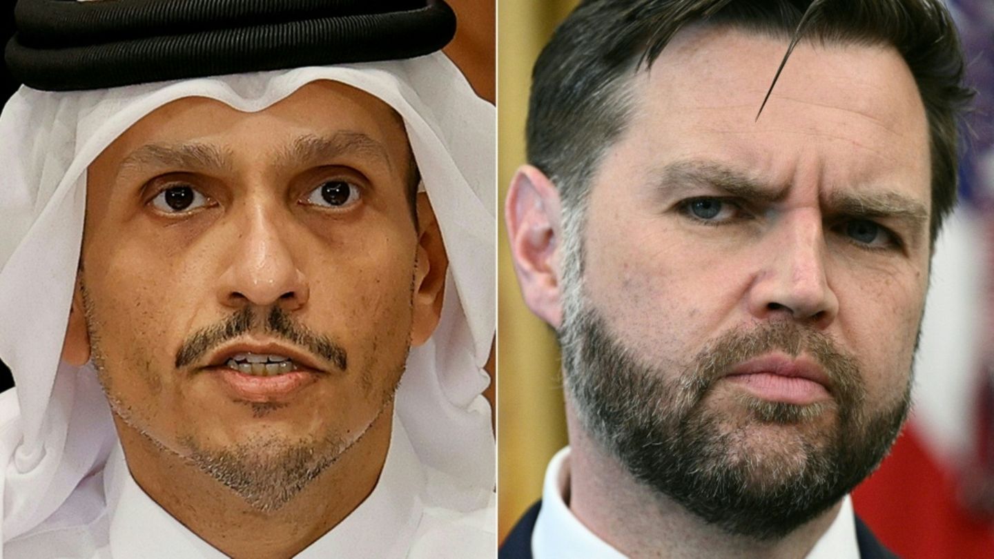 Katars Regierungschef al-Thani und US-Vizepräsident Vance