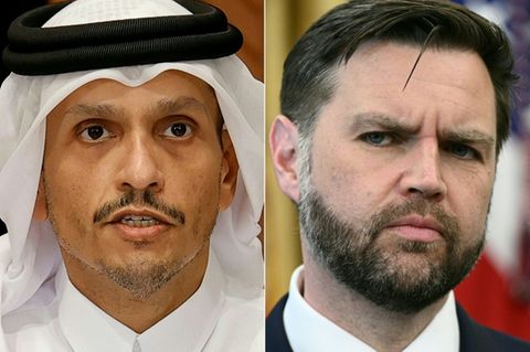 Katars Regierungschef al-Thani und US-Vizepräsident Vance