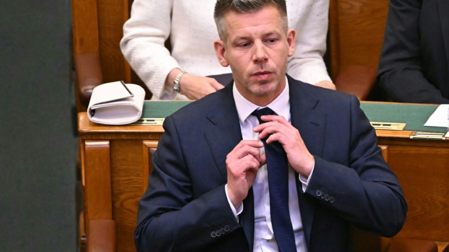 Magyar bei der konstituierenden Sitzung des Parlaments
