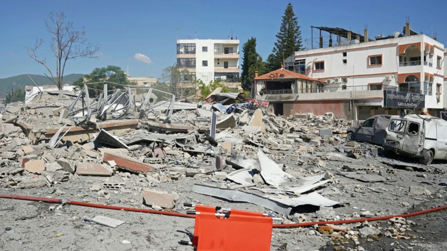 Zerstörung nach Angriff im Süden des Libanon