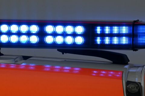 Blaulicht an einem Rettungswagen