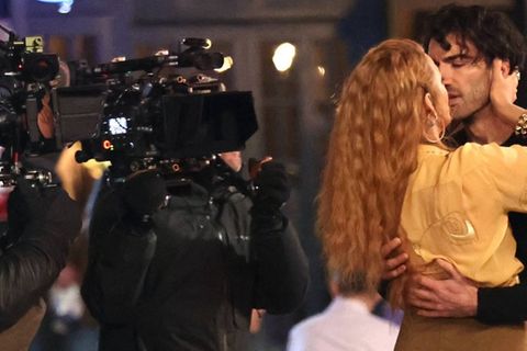 Justin Baldoni und Blake Lively am Set von "Nur noch ein einziges Mal".