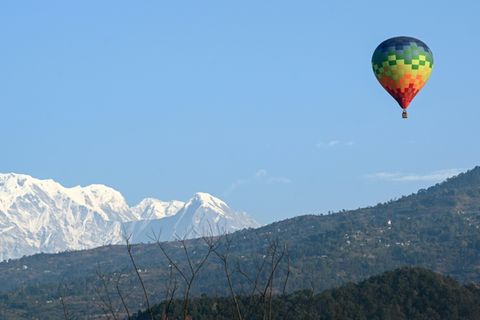 Farbtupfer am Himmel