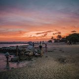 Sonnenuntergang am Strand