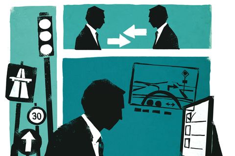 Illustration zum Thema Betrug bei der theoretischen Führerscheinprüfung