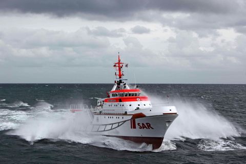 Seenotrettungskreuzer auf Nordsee