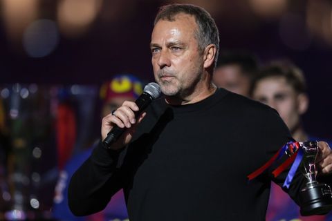 Hansi Flick nach dem Abpfiff des EL Classico gegen Real Madrid.