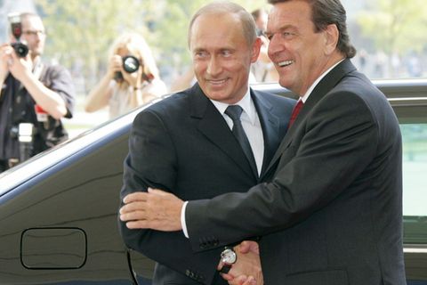 Putin und Schröder 2005 in Berlin