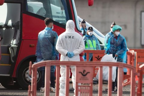Evakuierung von Passagieren