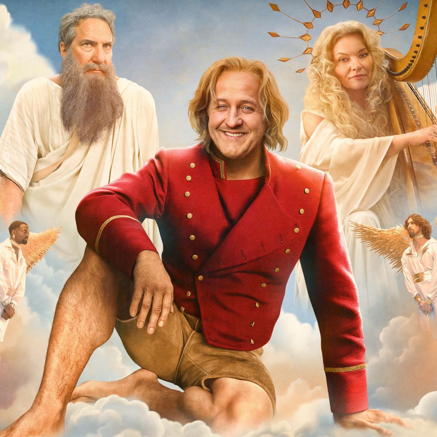 Ein neuer "Münchner im Himmel": Auf der Wolke, auf der früher Engel Aloisius saß, nimmt jetzt Wiggerl (Maximilian Brückner) Platz.