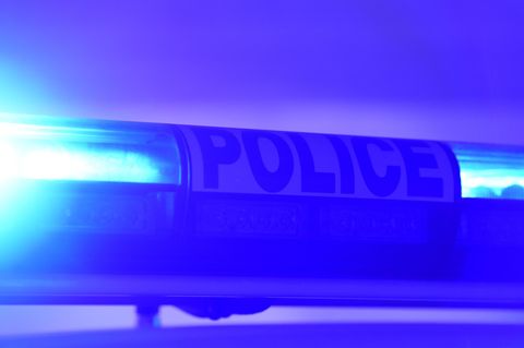Blaulicht eines Polizeiautos in Frankreich