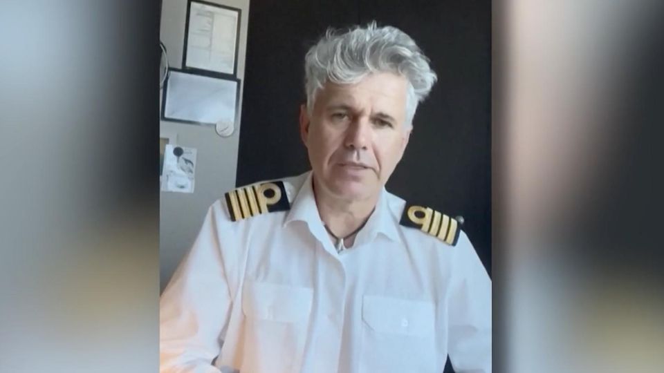 Der Kapitän der Hondius dankt Crew und Passagieren in einem Video.