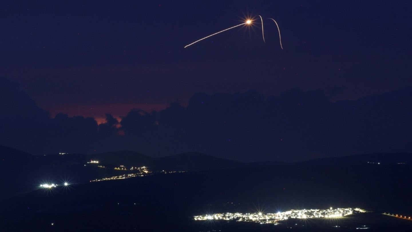 Iron Dome im April über dem Norden Israels im Einsatz