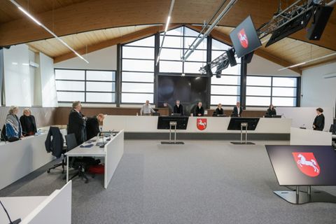 Daniela Klette in Verhandlungssaal
