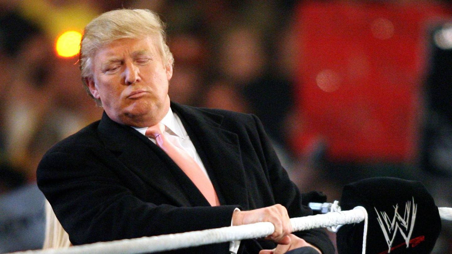 Donald Trump bei einem Showkampf 2007