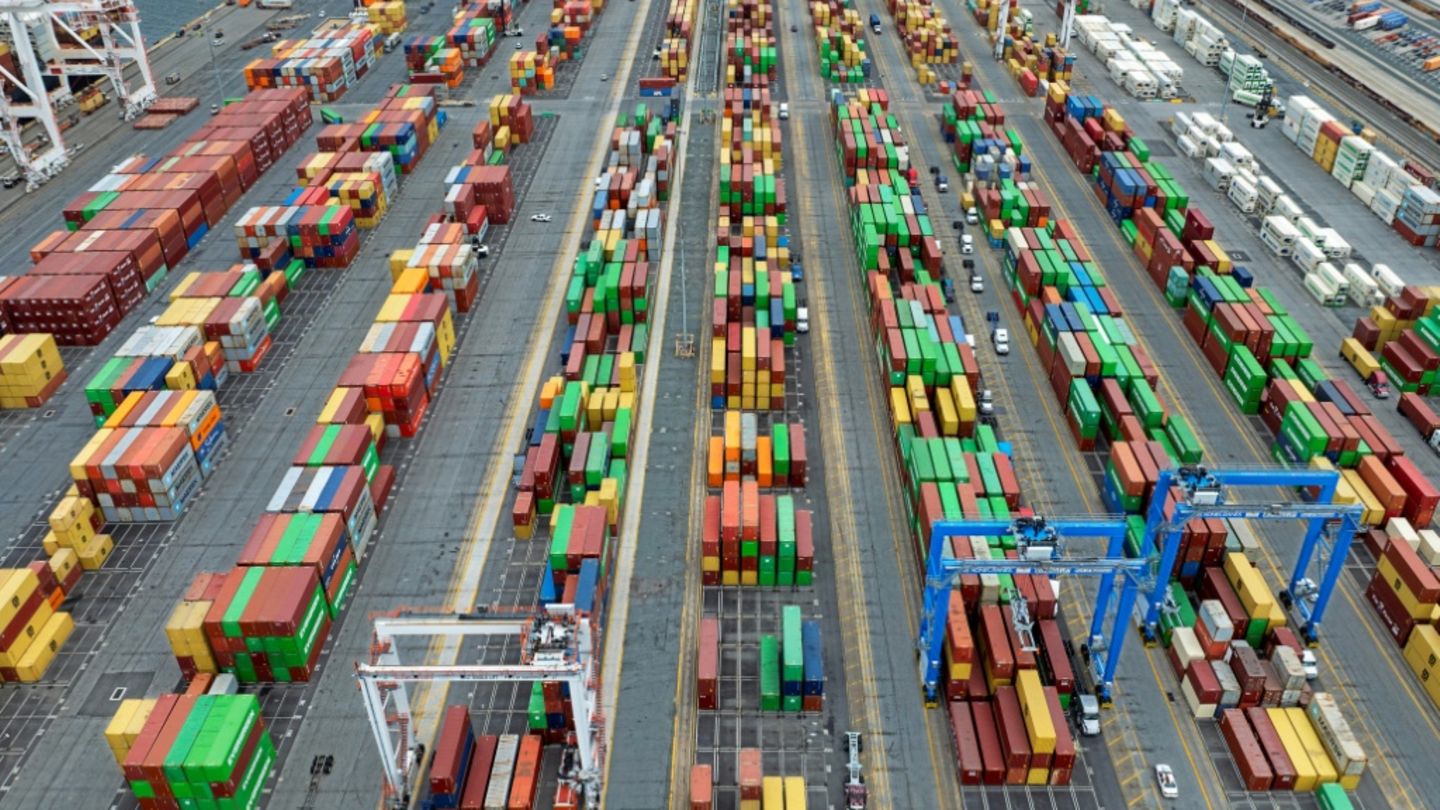 Container im Hafen von Baltimore