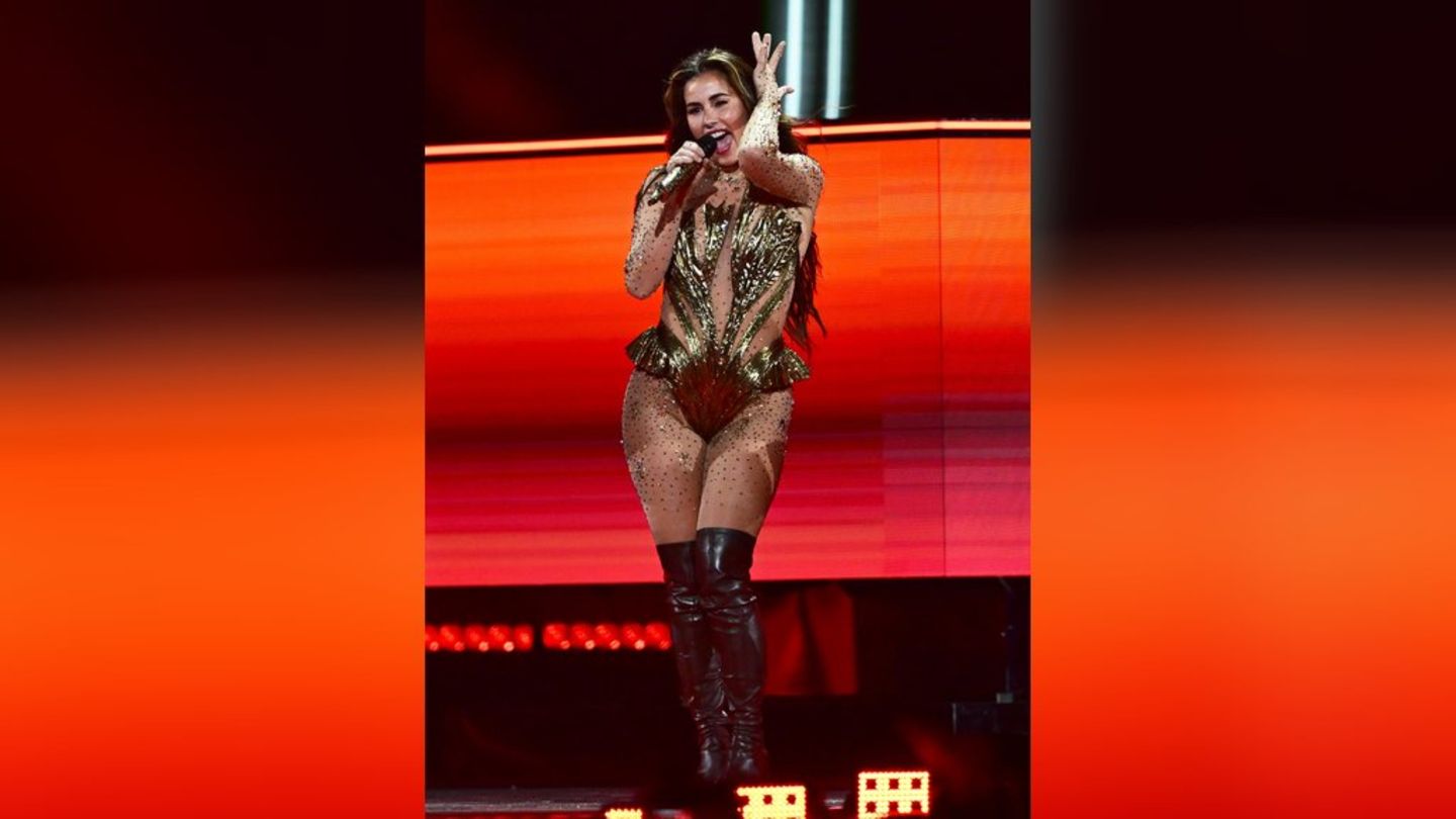Sarah Engels bei ihrem Auftritt beim ESC-Halbfinale in Wien.
