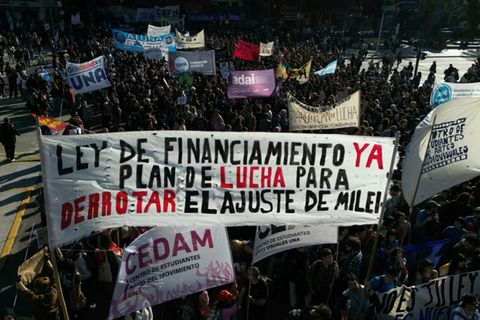 Protestteilnehmer in Buenos Aires